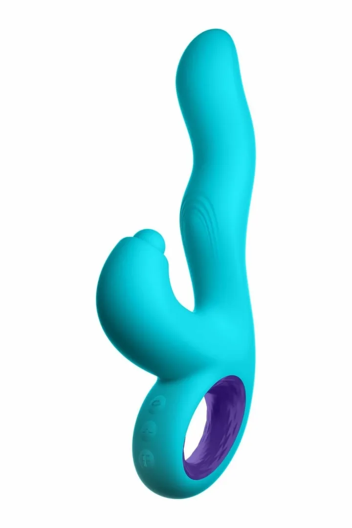 Rabbit vibrátor FemmeFunn Klio s poklepáváním, nabíjecí, tyrkysový, 21,3 cm - obrázek 4