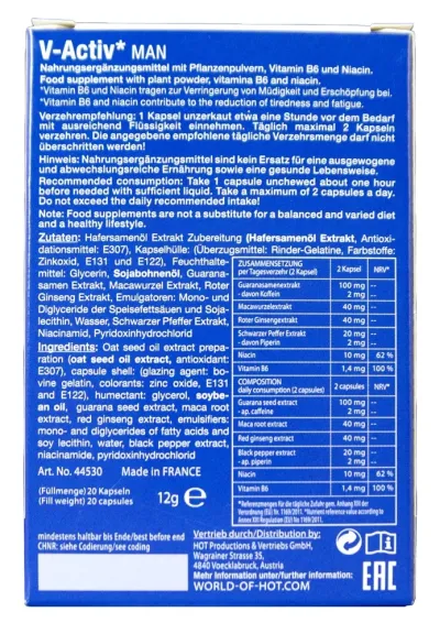 Kapsle pro muže HOT V-Activ Caps Man, 20 ks - obrázek 6