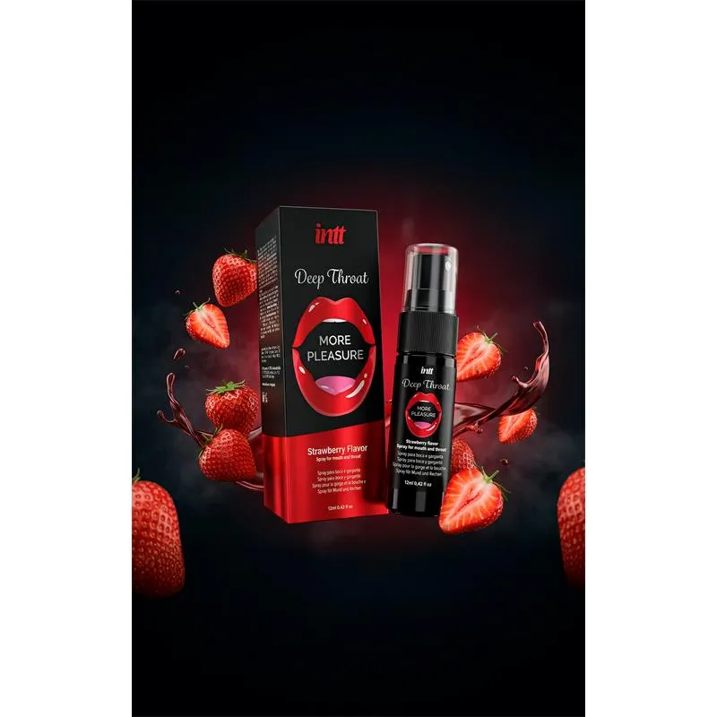 Chladivý sprej na orální sex INTT Deep Throat, jahoda, 12 ml - obrázek 2