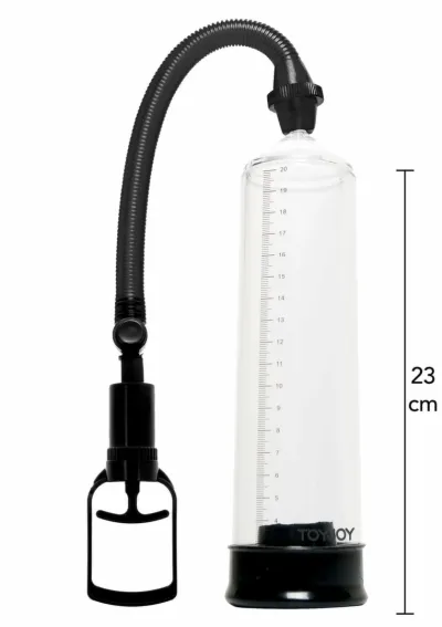 Vakuová pumpa na penis ToyJoy Power Pump s tlakoměrem, černá