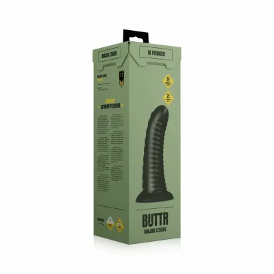 Anální kolík BUTTR Double Ribbed s přísavkou, vroubkovaný, černý, 26 cm - obrázek 8