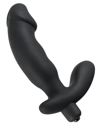 Vibrační stimulátor prostaty Rebel se stimulátorem hráze, silikonový, černý, 15 cm - obrázek 3