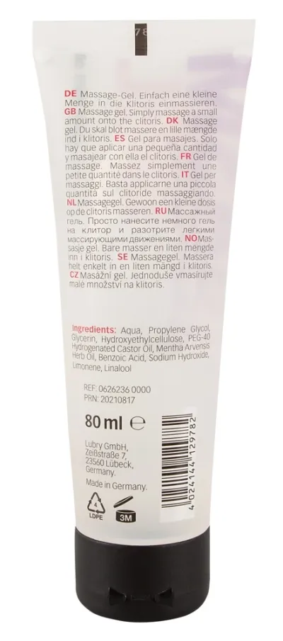 Stimulační gel Just Play s mátovým olejem, veganský, 80 ml - obrázek 2