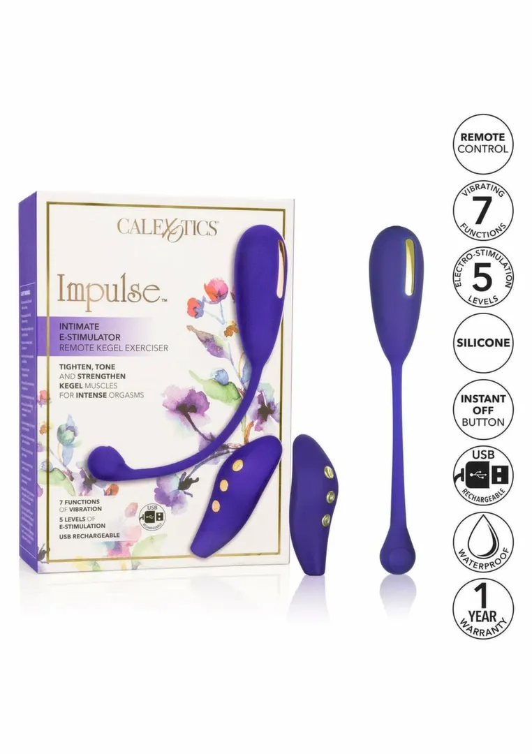 Posilovač pánevního dna CalExotics eStim Remote Kegel Exerciser, fialový - obrázek 5