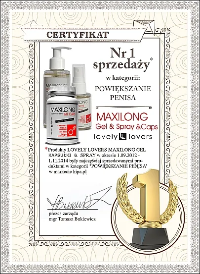 Intimní gel pro muže Lovely Lovers Maxilong s L-argininem, 150 ml - obrázek 2