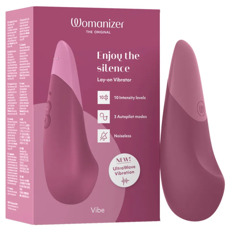 Tichý přikládací vibrátor Womanizer Vibe, starorůžový