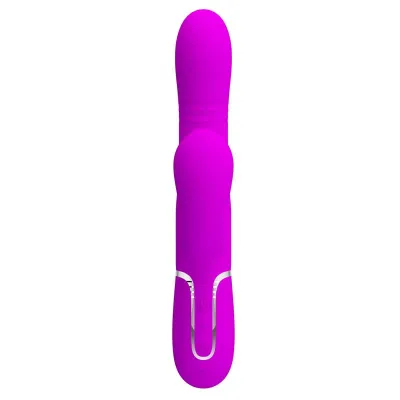 Multifunkční rabbit vibrátor na bod G Pretty Love s přirážením, fuchsiový - obrázek 3