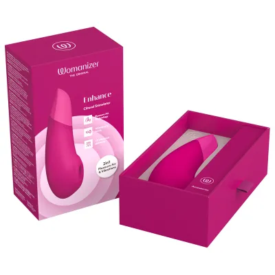 Tlakový stimulátor klitorisu s vibracemi Womanizer Enhance, zářivě růžový - obrázek 11