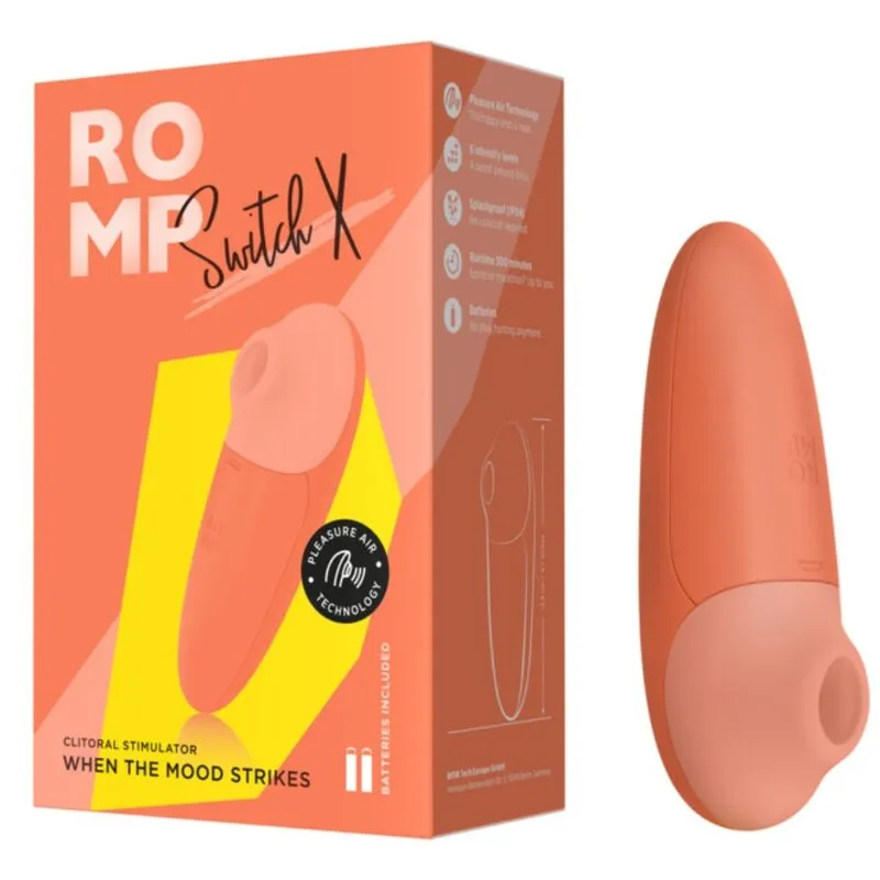 Stimulátor klitorisu ROMP Switch X, 6 úrovní, oranžový - obrázek 5