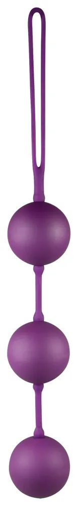 Venušiny kuličky You2Toys Velvet Balls Triple, silikon, fialové, 17 cm - obrázek 3