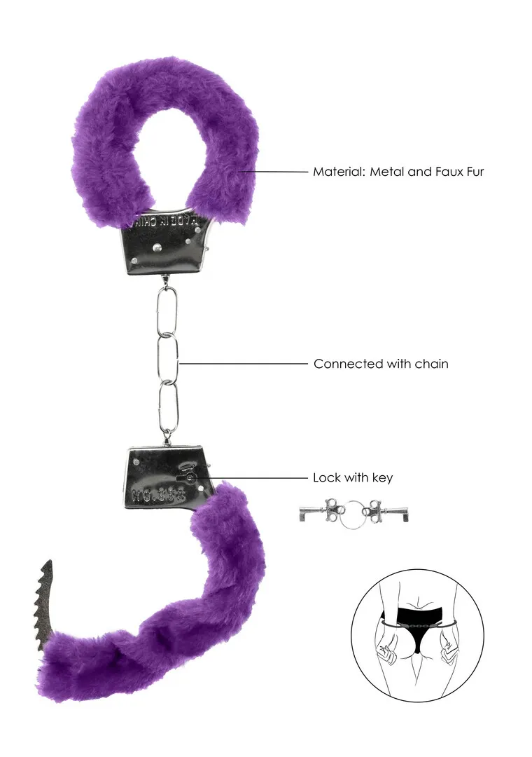 Kovová pouta s kožešinou You2Toys Beginner’s Furry Handcuffs, stříbrná - obrázek 7