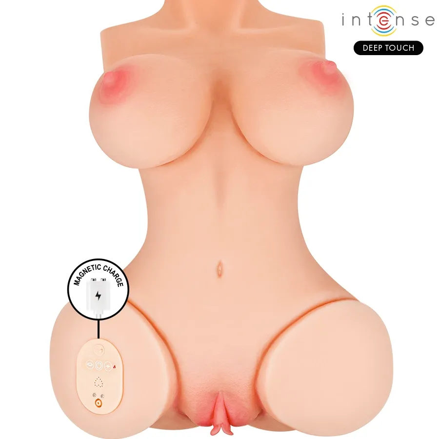 Realistické torzo Intense Deep Touch Vero s vibracemi, sáním, ohřevem a zvuky, 5,5 kg - obrázek 5