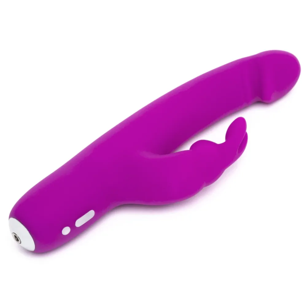 Rabbit vibrátor Happy Rabbit Realistic Slimline, nabíjecí, fialový - obrázek 4