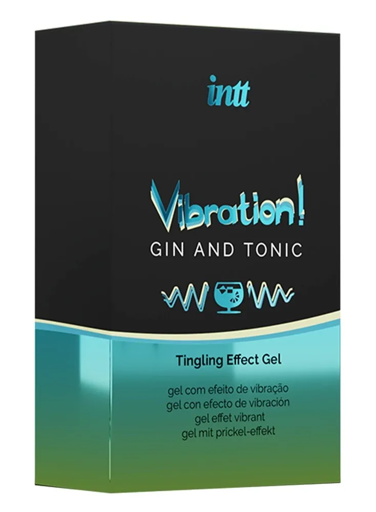 Vibrační stimulační gel INTT Vibration, gin s tonikem, 15 ml