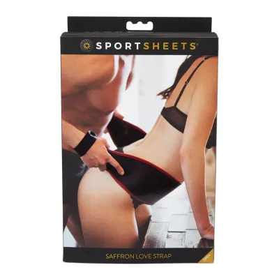 Podpůrný popruh na polohy Sportsheets Saffron Love Strap, veganský, černý - obrázek 2