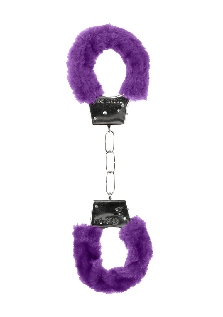Kovová pouta s kožešinou You2Toys Beginner’s Furry Handcuffs, stříbrná