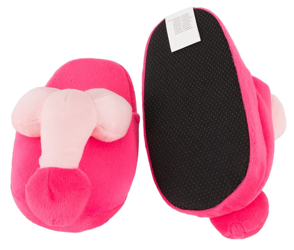 Vtipné plyšové pantofle You2Toys z umělé kožešiny, růžové, 37-40 - obrázek 4