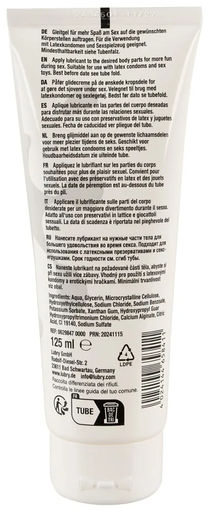 Lubrikační gel HOT GP Sensual Fluid na vodní bázi, vegan, 125 ml - obrázek 2
