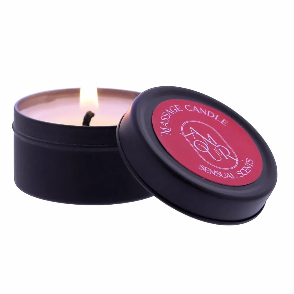 Masážní svíčka AMOUR Sensual Scents s exotickou vůní, sójový vosk, 30 g - obrázek 2