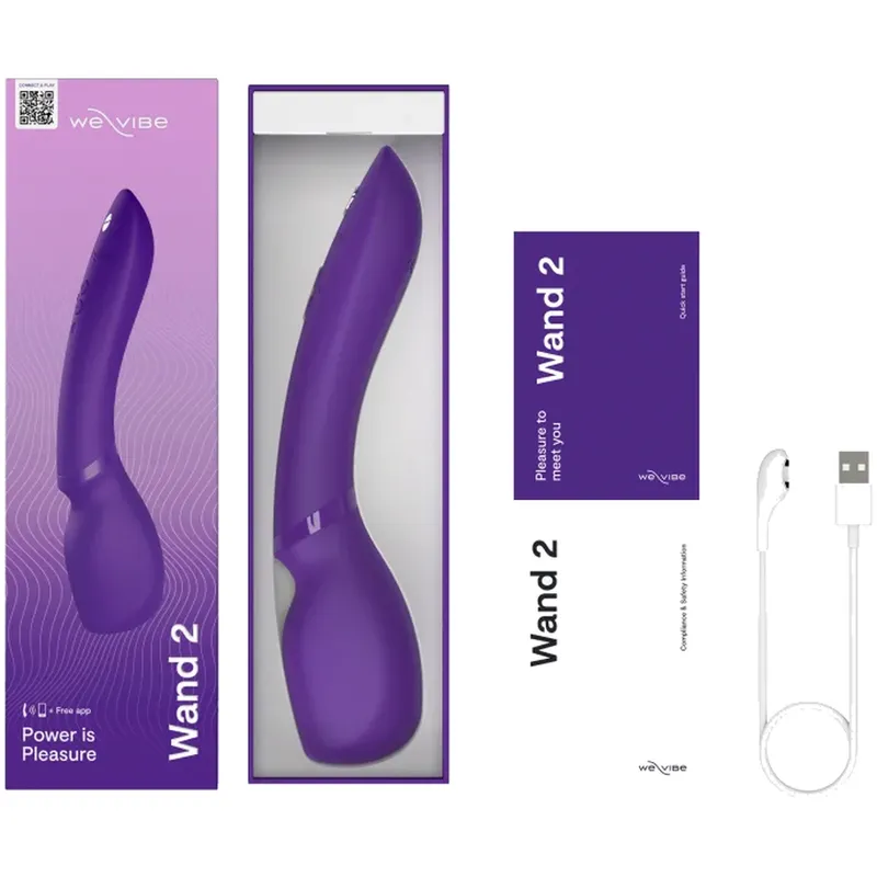 Nabíjecí masážní hlavice We-Vibe Wand 2, fialová - obrázek 7
