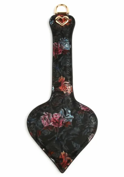 Kožená plácačka GEISHA Floral Jacquard se saténem s květinovým vzorem, černá - obrázek 3
