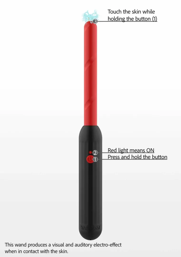 Elektrostimulační jiskřící hůlka Taboom Prick Stick, nabíjecí, černá - obrázek 2