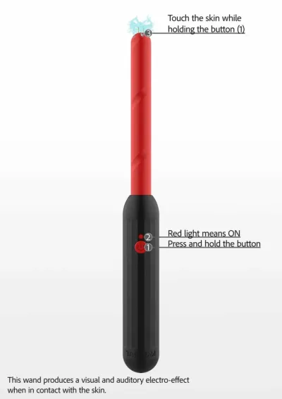 Elektrostimulační jiskřící hůlka Taboom Prick Stick, nabíjecí, černá - obrázek 2