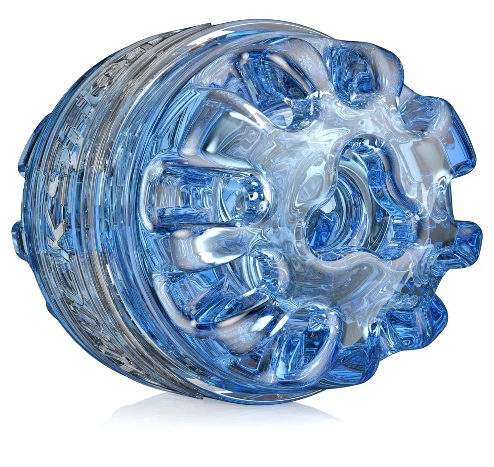 Masturbátor Fleshlight Quickshot Turbo Blue Ice, průhledný modrý - obrázek 5