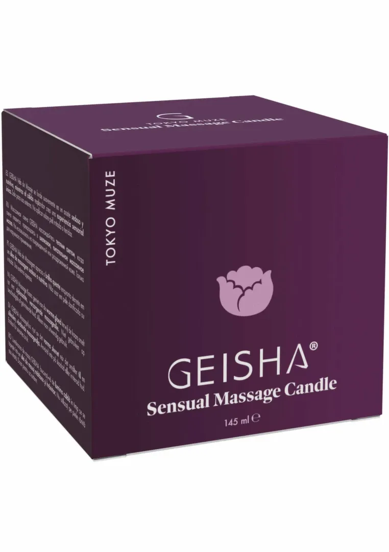 Masážní svíčka GEISHA Sensual Massage Candle s bambuckým máslem, 145 ml