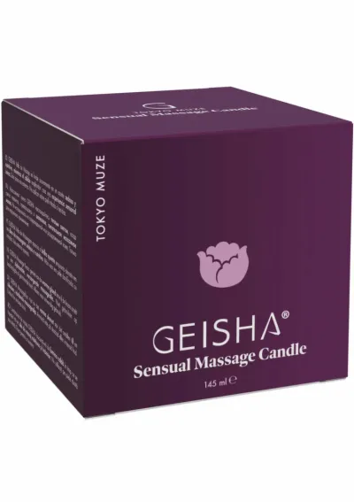 Masážní svíčka GEISHA Sensual Massage Candle s bambuckým máslem, 145 ml