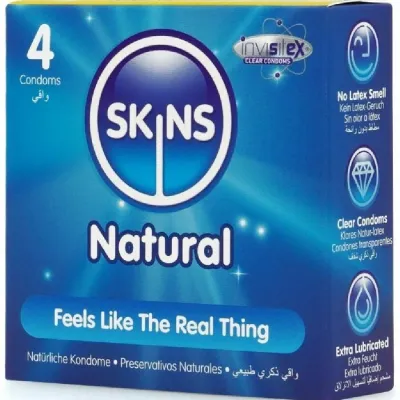 Kondomy Skins Natural, 4 ks - obrázek 2