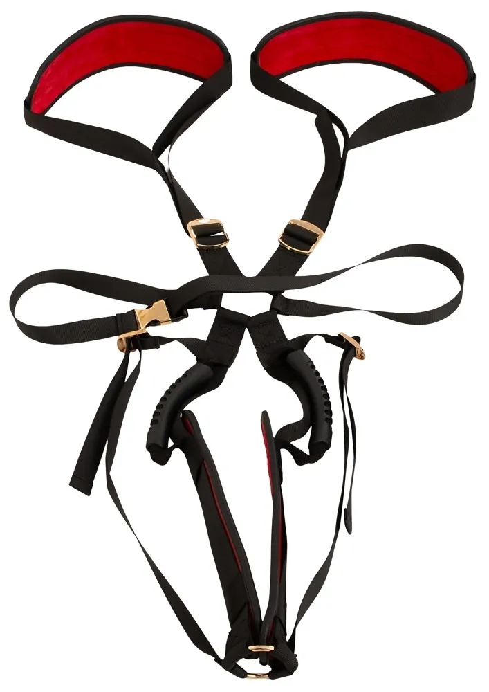Postroj pro polohy s oporou Bad Kitty Body Swing, černo-červený, nosnost 120 kg - obrázek 4