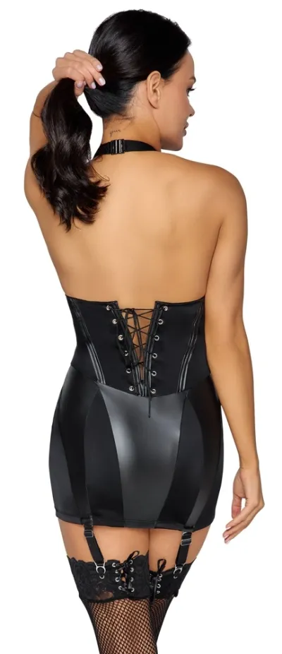Kostým dominy Cottelli Costumes Dominatrix, šaty s mini důtkami, černý, M - obrázek 7