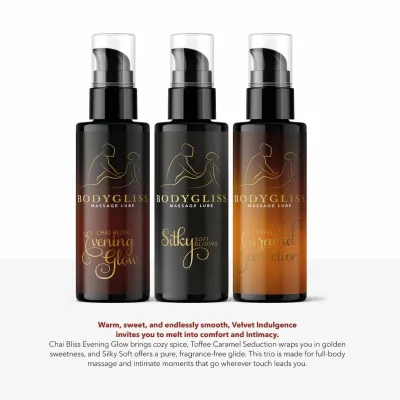 Sada lubrikačních gelů BodyGliss Travel Edition Velvet Indulgence, 3 × 30 ml - obrázek 2