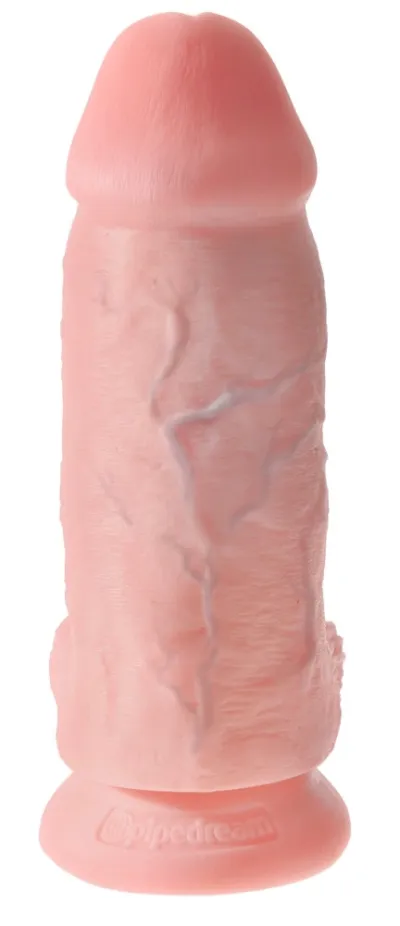 Realistické dildo King Cock Chubby s přísavkou, 23 cm, světlé tělové - obrázek 3