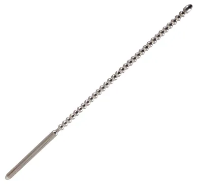 Dilatátor do močové trubice Mystim Dip Stick Ripped, nerezová ocel, 6 mm, 24 cm - obrázek 3