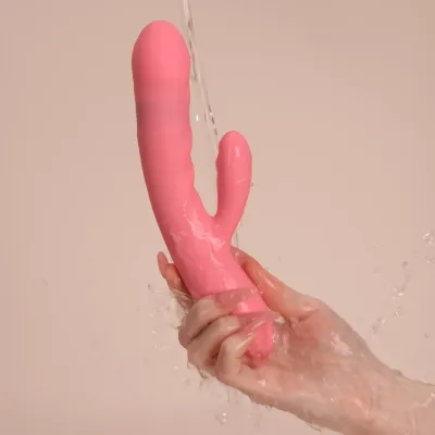 Přirážecí rabbit vibrátor Svakom Avery, silikonový, jahodově růžový - obrázek 4