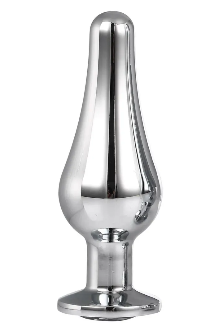 Anální kolík Dream Toys Gleaming Love Silver Plug S, hliník, s kamínkem, stříbrný - obrázek 3