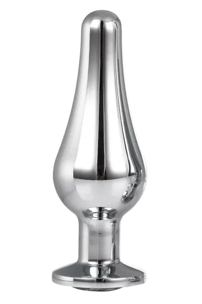 Anální kolík Dream Toys Gleaming Love Silver Plug S, hliník, s kamínkem, stříbrný - obrázek 3