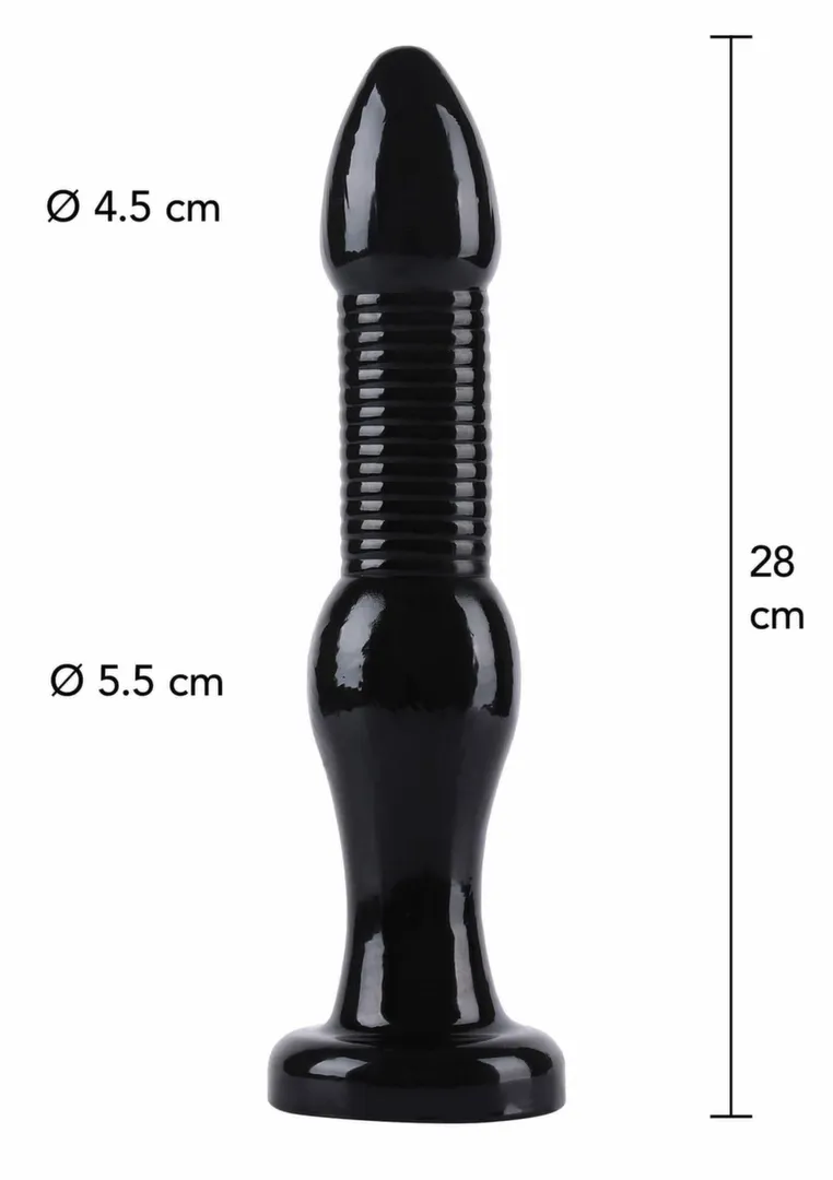 Anální kolík Hidden Desire Extreme Anal Intruder XXL, 28 cm, PVC, černý