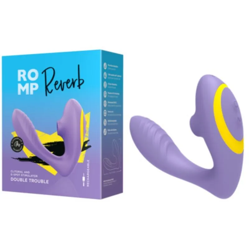 Vibrátor na bod G s tlakovým stimulátorem klitorisu ROMP Reverb, fialový - obrázek 9