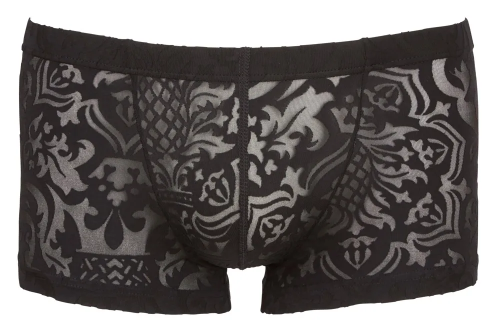 Pánské průhledné slipy Cottelli Collection se vzorem devoré, černé, L - obrázek 4