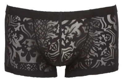 Pánské průhledné slipy Cottelli Collection se vzorem devoré, černé, L - obrázek 4