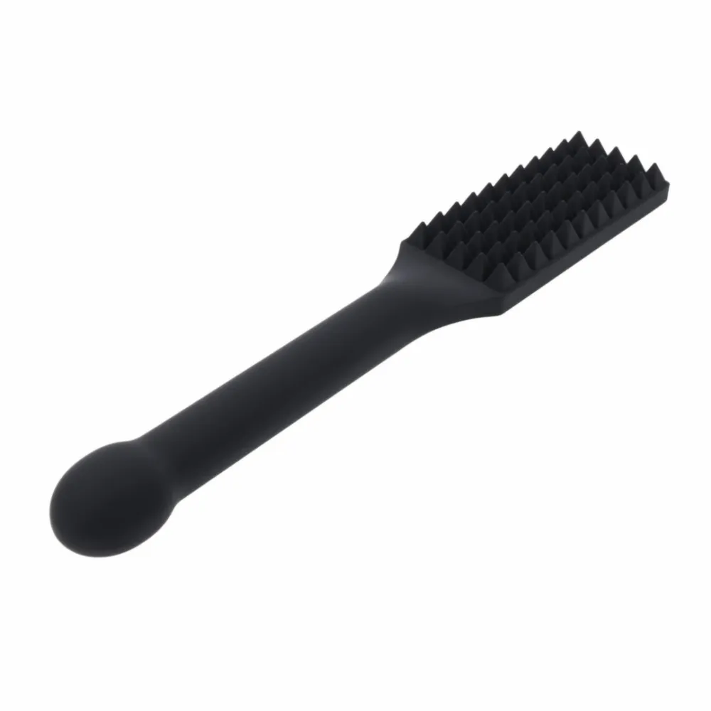 Silikonová plácačka s hroty Sportsheets Edge Spiked Paddle, kovové jádro, černá - obrázek 4