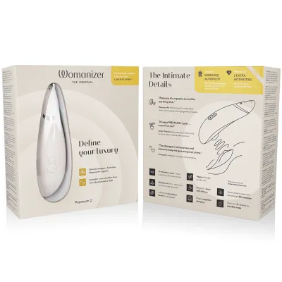Tlakový stimulátor klitorisu Womanizer Premium 2, teple šedý - obrázek 7