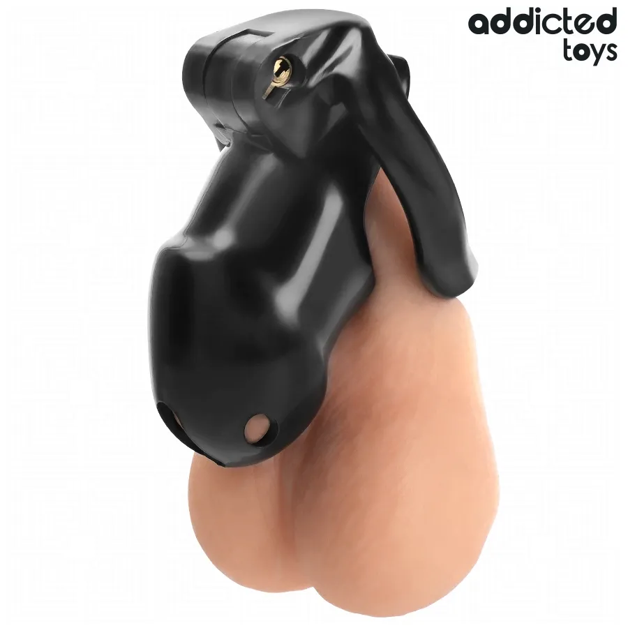 Klec cudnosti Addicted Toys Locked Midnight Cell, velikost M, černá - obrázek 3