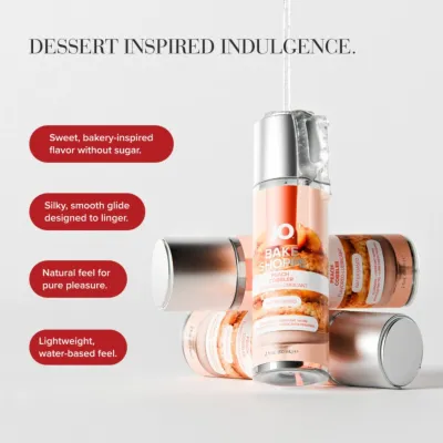 Lubrikační gel JO Bake Shoppe Peach Cobbler, na vodní bázi, 60 ml - obrázek 9