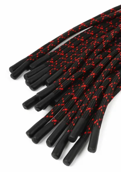 Kožené důtky s uzlíky Hidden Desire Genuine Leather Knot Flogger, 55 cm, černo-červené - obrázek 6