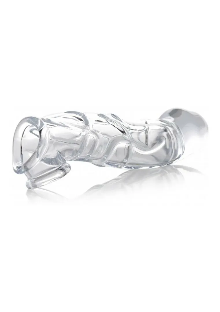Prodlužovací návlek na penis XR Brands Master Series, průhledný, +5 cm - obrázek 3