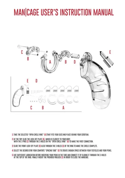 Klec cudnosti ManCage Model 13 s elektrostimulací, 6,5 cm - obrázek 6